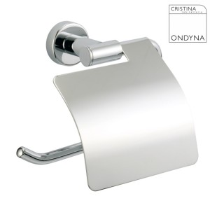 Porte rouleau couvert GRAND HOTEL Chrome  - CRISTINA ONDYNA - TE23651