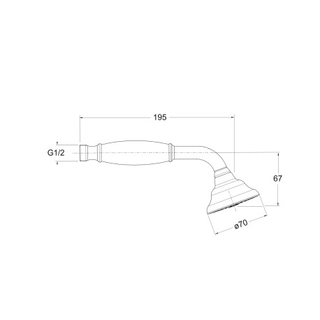Douchette rétro métal brossé CHAMBORD - CRISTINA ONDYNA PD10677