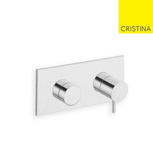 Mitigeur bain douche à encastrer 3 sorties chromé complet  TRIVERDE - CRISTINA ONDYNA TV61151