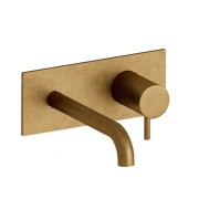 Mitigeur lavabo mural Vieux Bronze avec plaque bec 22.5 cm Triverde ex TV27851 – Cristina Ondyna TV25892