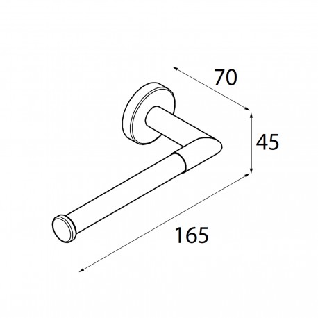 Porte-rouleau LISSY Black - SALGAR 82202