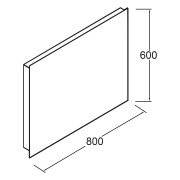 Miroir REFLEXO 800 avec LED intégrée - SALGAR - 20740