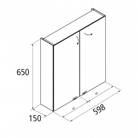 ARM.ALLIANCE 600 2P MIROIR DB - SALGAR 24061