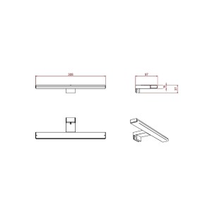 APLIQUE PANDORA 308 LUZ CÁLIDA - SALGAR 26784