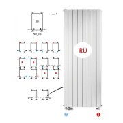 Radiateur chauffage central CHORUS Vertical double 1474W - FINIMETAL 6SV20200