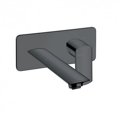 LAVABO MURAL PROFILO  AVEC PLAQUE DROIT BEC 22.5 UP&D BLACK MAT - CRISTINA ONDYNA PF25813 LAVABO MURAL PROFILO  AVEC PLAQUE DROI