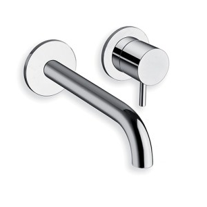 Mitigeur pour lavabo mural TRIVERDE 2 trous avec bec 18cm Chromé - CRISTINA ONDYNA TV25751