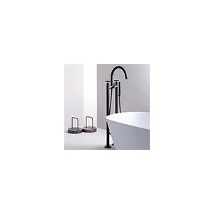 Melangeur Bain Douche Sur Pied Cross Road Blackmat Robinetterie CROSS ROAD - CRISTINA ONDYNA CR10813 CR10813CRISTINA ONDYNA