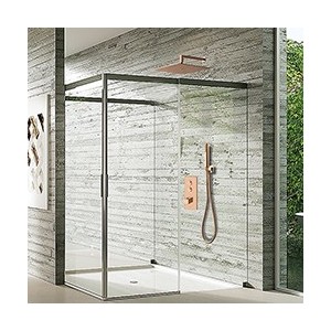 Pomme De Douche Sandwich Inox Carre Or Rose Robinetterie HYDROTHERAPIE - CRISTINA ONDYNA PD96346P PD96346PCRISTINA ONDYNA