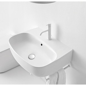 Lavabo Suspendu Nolita Avec Plage 50X45 White Mat Robinetterie VASQUES - CRISTINA ONDYNA NOLI5001 NOLI5001CRISTINA ONDYNA