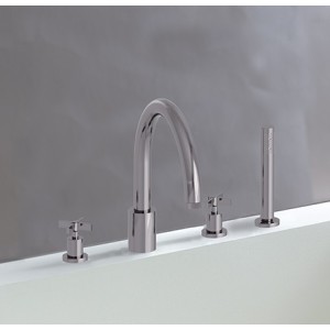 Mélangeur bain douche sur gorge 4 trous Chrome CROSS ROAD - CRISTINA ONDYNA CR12651