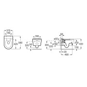 ROCA Inspira Rd Wc Suspendu Rimless 56X37 Blanc - A346527000