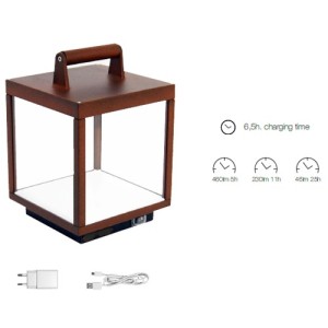 Lampe LED VISOR extérieur portable CORTEN recharge USB 3000K - variable-  BENEITO FAURE