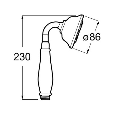 Douchette Chromé Carmen - A5B114BC00 ROCA