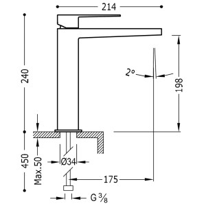 Mitigeur lavabo  - TRES 20210303BM 20210303BMTRES