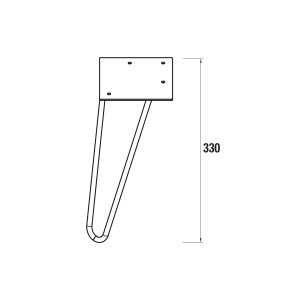 Jeu 2 pieds UNIIQ CHROMÉ 300 mm - SALGAR 24715