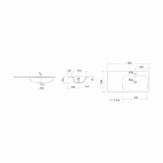 Vasque 905 coquette à gauche Mineral Solid Mat UNIIQ - SALGAR 24544