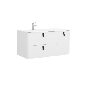 Meuble de salle de bain Blanc mat Droit 1200 UNIIQ - SALGAR 24626