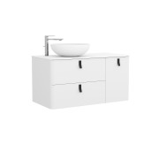Meuble de salle de bain Blanc mat Droit 1200 UNIIQ - SALGAR 24626