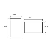 Miroir vertical SENA 500 - SALGAR 16907 
