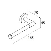 Porte-rouleau sans couvercle LISSY Noir - SALGAR 82202 