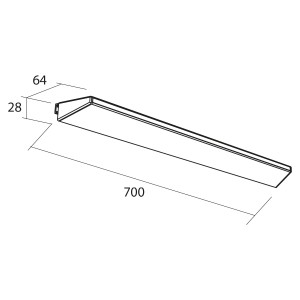 Applique BOREAL 700 BLANC luminaire led (10 W.) IP 44 (751lm) (5700 K) fixation multiple  - SALGAR 84124 