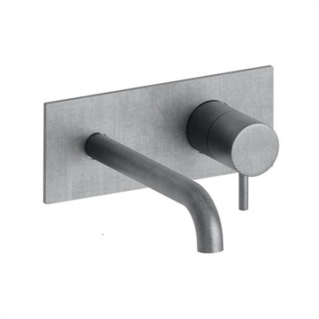 LAVABO MURAL TRIVERDE AVEC PLAQUE BEC 22.5  METAL BROSSE  EX TV27851 - CRISTINA ONDYNA TV25877