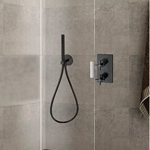 Ensemble douchette Chromé Noir Brossé HYDROTHERAPIE - CRISTINA ONDYNA PD47575