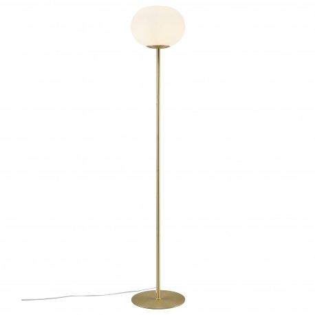 Lampadaire ALTON Métal-Verre Blanc et laiton E27 - Nordlux 2010514001