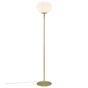 Lampadaire ALTON Métal-Verre Blanc et laiton E27 - Nordlux 2010514001