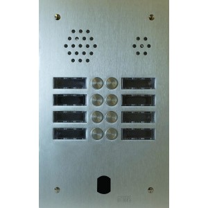 Plaque Audio Alu 2R 8Bp 2Voice Complete - Urmet Série A83 A83/208M 