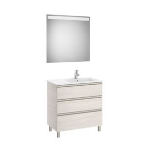 The Gap Pack 3T Lav Dte 800Mm (Unik+Miroir) City Oak - ROCA A851521402 