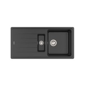 Bergen 100 Evier 1 Cuve+1 Vide Sauce Quarzex Blanc - ROCA A880200020 