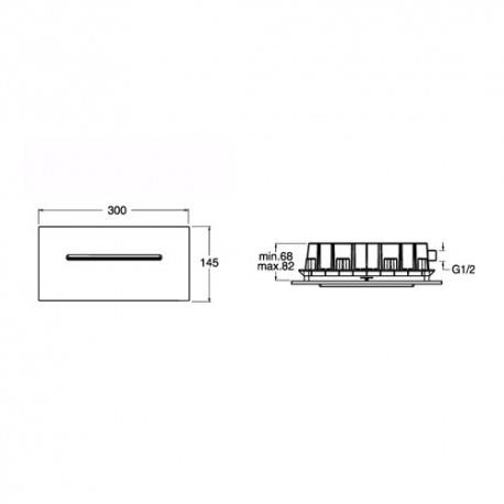 Cascade murale encastrée douche Hydrotherapie - CRISTINA ONDYNA BD32051