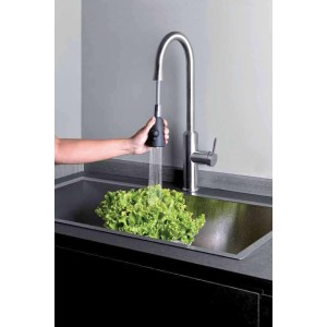 Mitigeur pour évier de cuisine avec douchette bi-jets ALTO PREMIUMS - CRISTINA ONDYNA KX53028