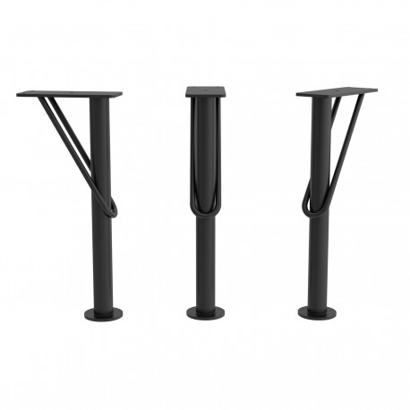 Jeu 2 pieds DEVA NOIR Hauteur 330 mm - SALGAR 84126 