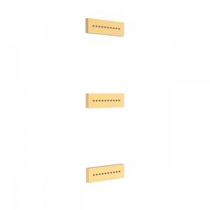 3 jets encastrés d'hydromassage 
140x45 mm. Matière Laiton.  - TRES 29951505OM 