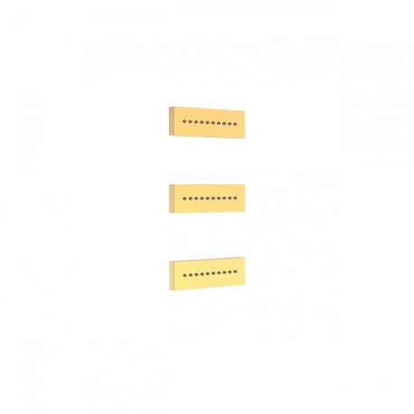 3 jets encastrés d'hydromassage 
140x45 mm. Matière Laiton.  - TRES 29951504OR 