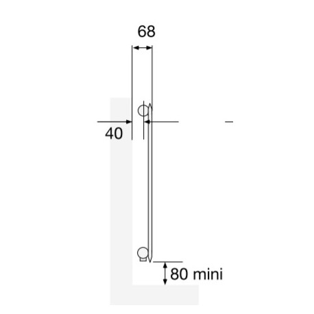 Radiateur chauffage central ACOVA STRIANE Vertical simple 1199W - HT-180-049