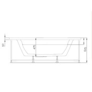 Baignoire balnéo ROMANZA 170x75 cm tête à gauche AIR HOTEL - KINEDO BROH775BGBAH1