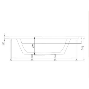 Baignoire balnéo ROMANZA 170x75 cm tête à gauche AIR HOTEL - KINEDO BROH775BGBAH1