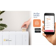 Radiateur Aluminium NOIROT SENSUAL 1000W vertical blanc connecté NEM2493SEEC