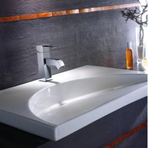 Mitigeur large chrome pour lavabo QUADRI - CRISTINA ONDYNA QM22351