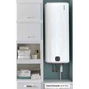 Chauffe-eau électrique carré vertical mural Linéo connecté 120L  - ATLANTIC 157214