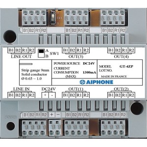 Distributeur d'étages 4 directions pour alim. ps2420dm pour moniteurs gt wi-fi - AIPHONE GT4ZP 