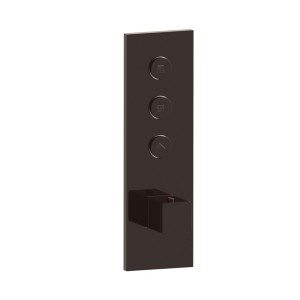 Façade Thermo Twist thermostatique 3 sorties Chromé Noir Quadri - CRISTINA ONDYNA XQ61372