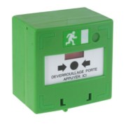 Bouton vert déclencheur, déverrouillage des issues contrôlées par lecteur - AIPHONE BDV