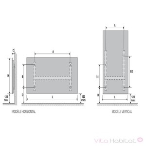 Radiateur Atlantic IRISIUM 1500W Vertical Connecté et Intelligent 603215