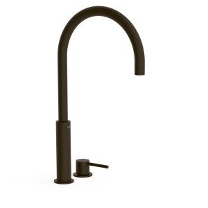 Lavabo mitigeur haut sur gorge Noir Bronze STUDY - TRES 26110502KMB
