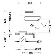 Robinet lavabo 1 seule eau ou prémélangeur Chromé - TRES 06250301